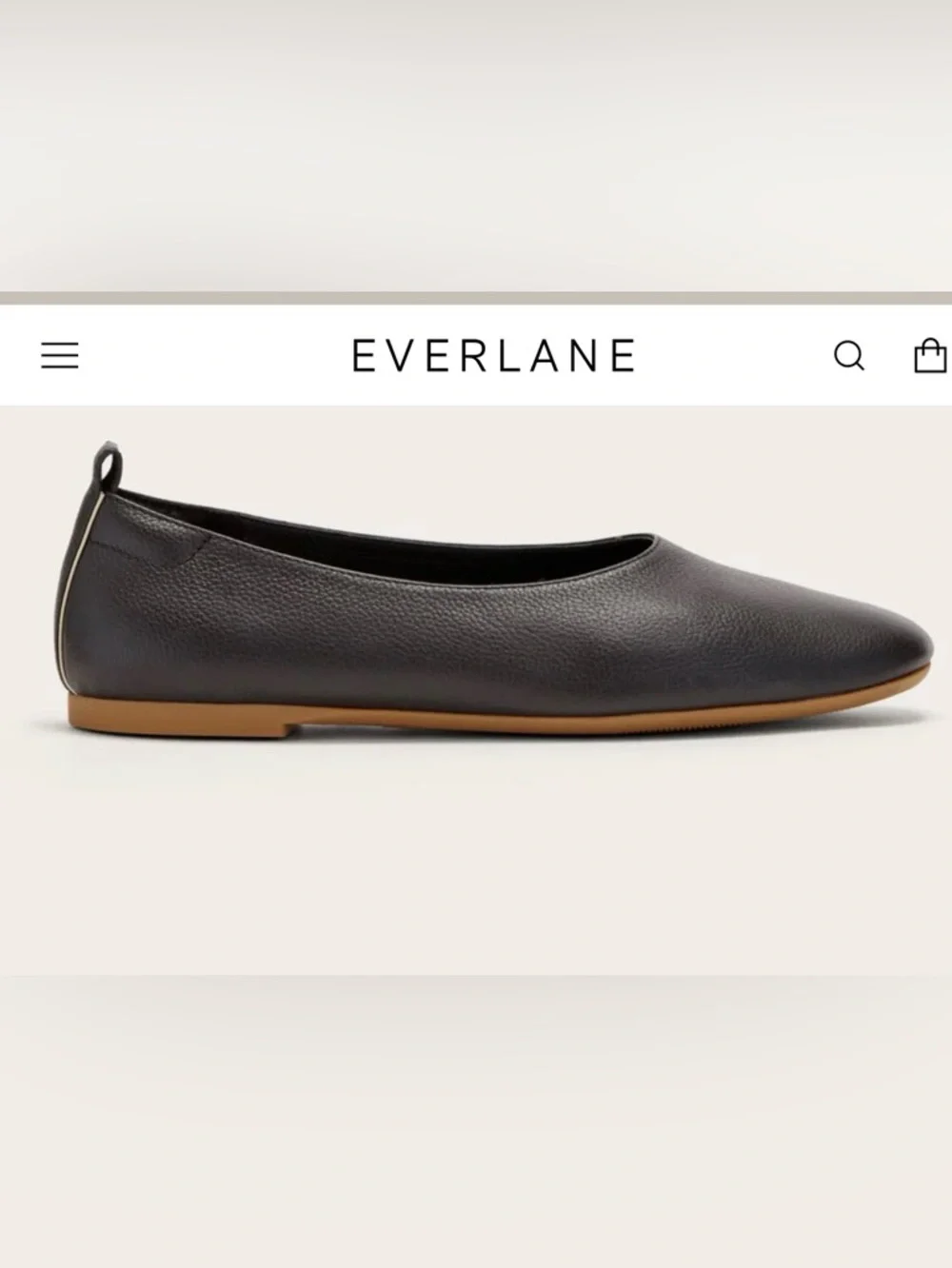 Everlane Black THE DAY GLOVE Flats - Picture 1 of 5